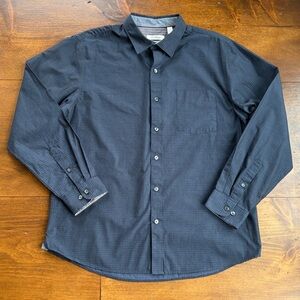 Van Heusen Navy Slim Fit Dress Shirt Sz XL 17-17.5